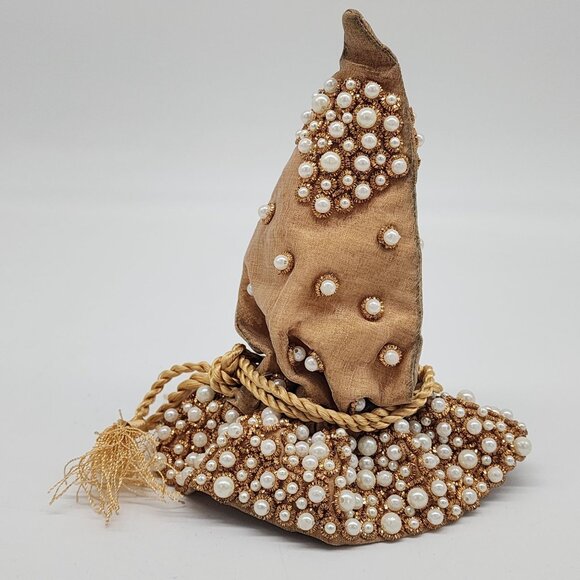 Mark Roberts Ornament Beaded & Metal Tinsel Wizard Hat Christmas Decor - Picture 5 of 8